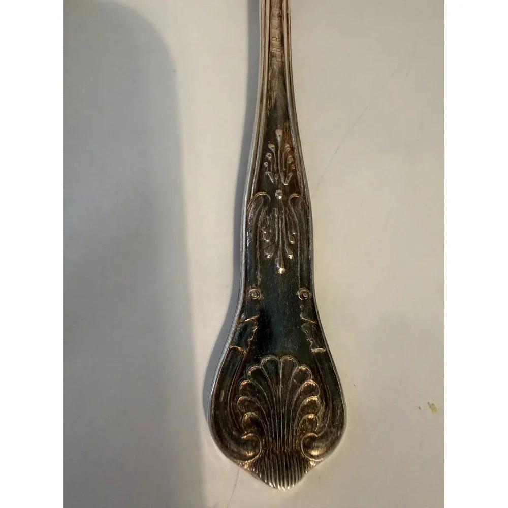 Vintage‎ B.R.R. & G.C. Italy Silver Plated Fruit Shell Salad Serving Set 2pc